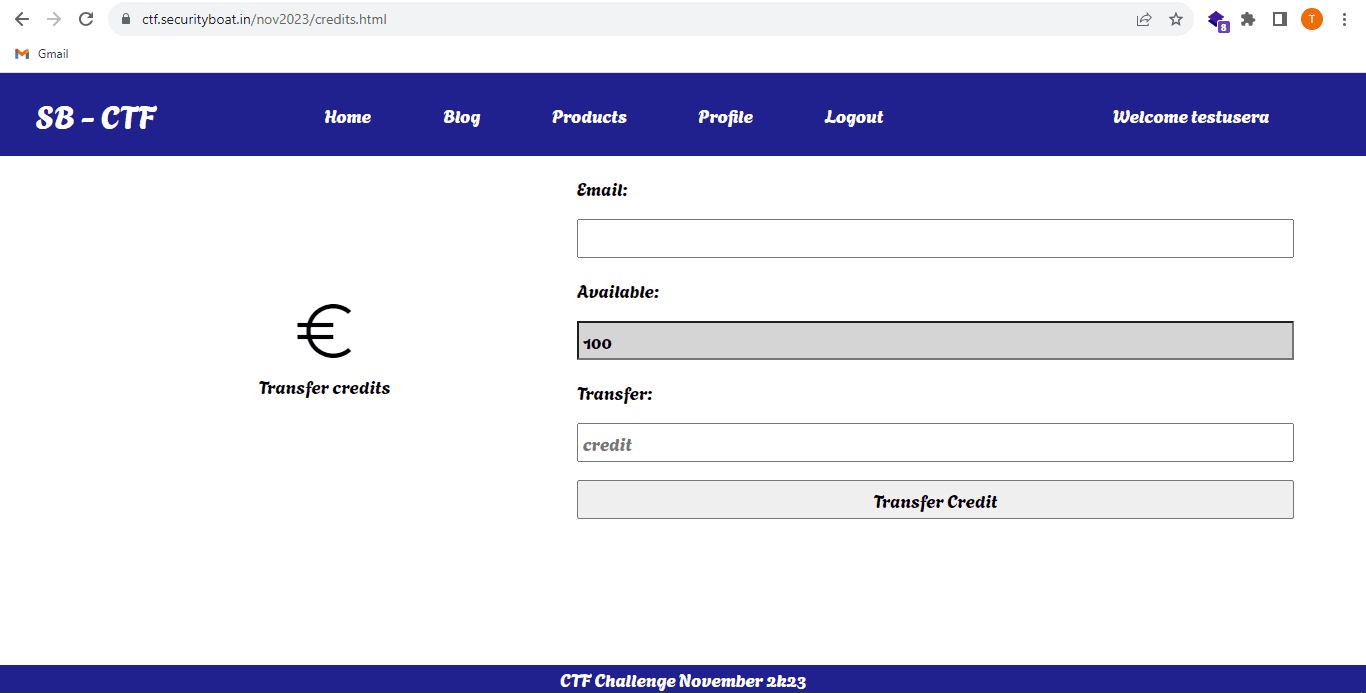 CSRF Transfer Credit