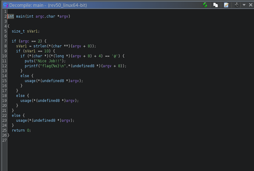 Main function modified code