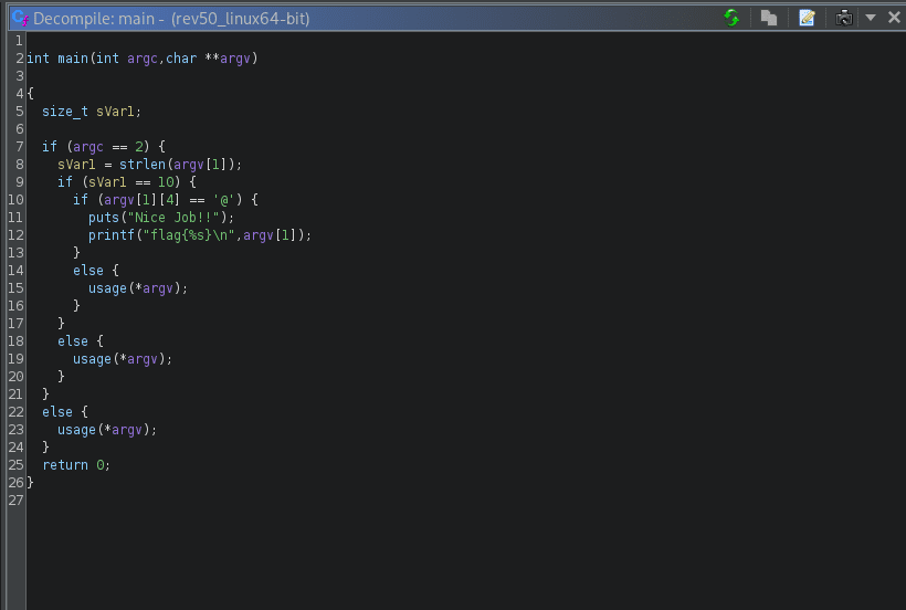Modified main function with  "** argv"