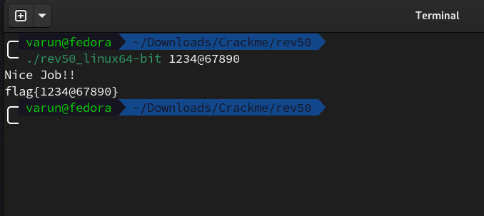 flag found output
